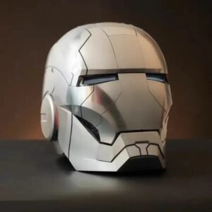 Silver Plated Ironman Helmet With Active Voice Command